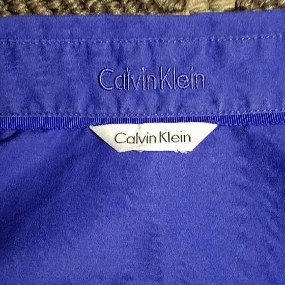 Calvin Klein blue fitted long sleeve top - Picture 2 of 2